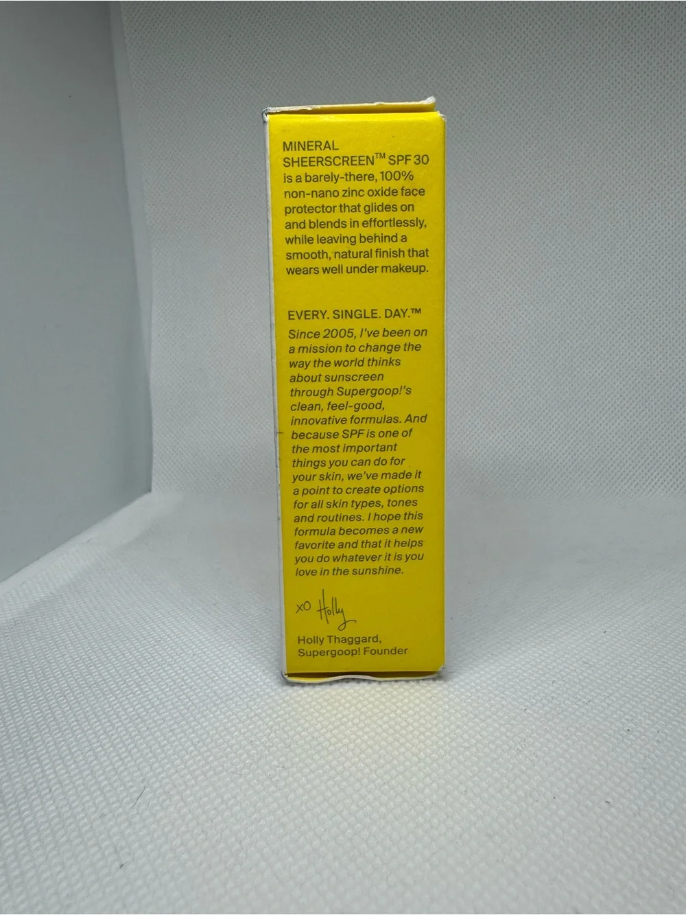 Supergoop! White Tube Sunscreen with Bright Yellow Cap